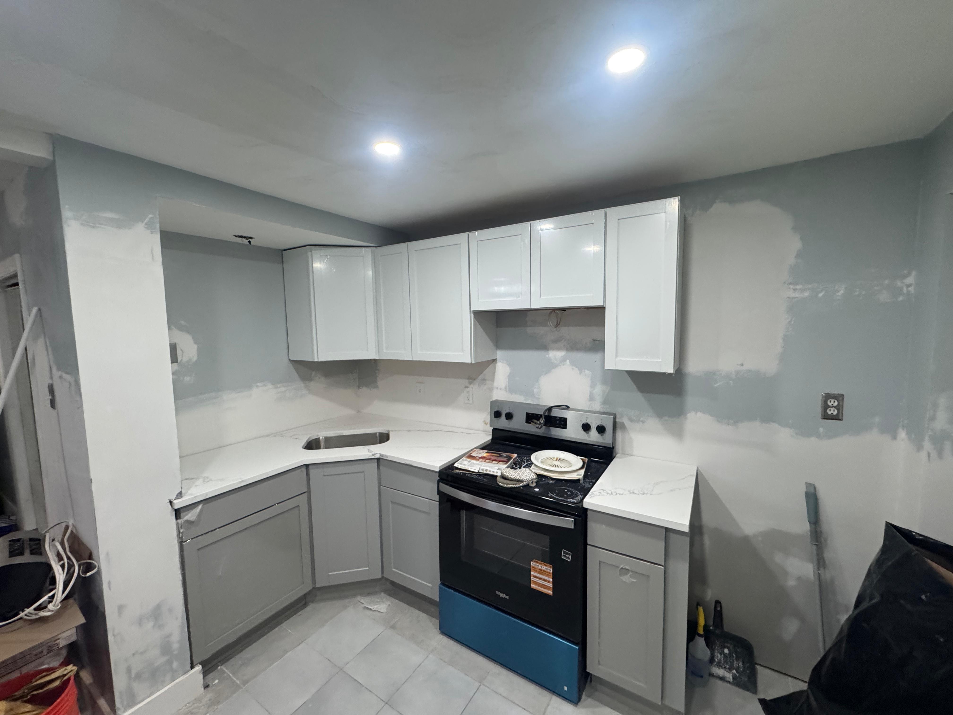 Projeto de cozinha com bancada de mármore